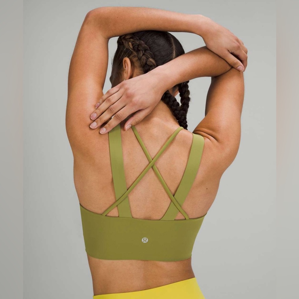 Lululemon Like A Cloud Bra- Size 10, D/DD Cup Bronze Green, Olive Green